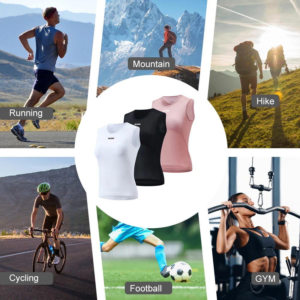 HISERWA Women Cycling Base Layers High Quality Pro Sports Mesh Breathable Quick Dry Cycling Jersey MTB Road Cycling Underwear