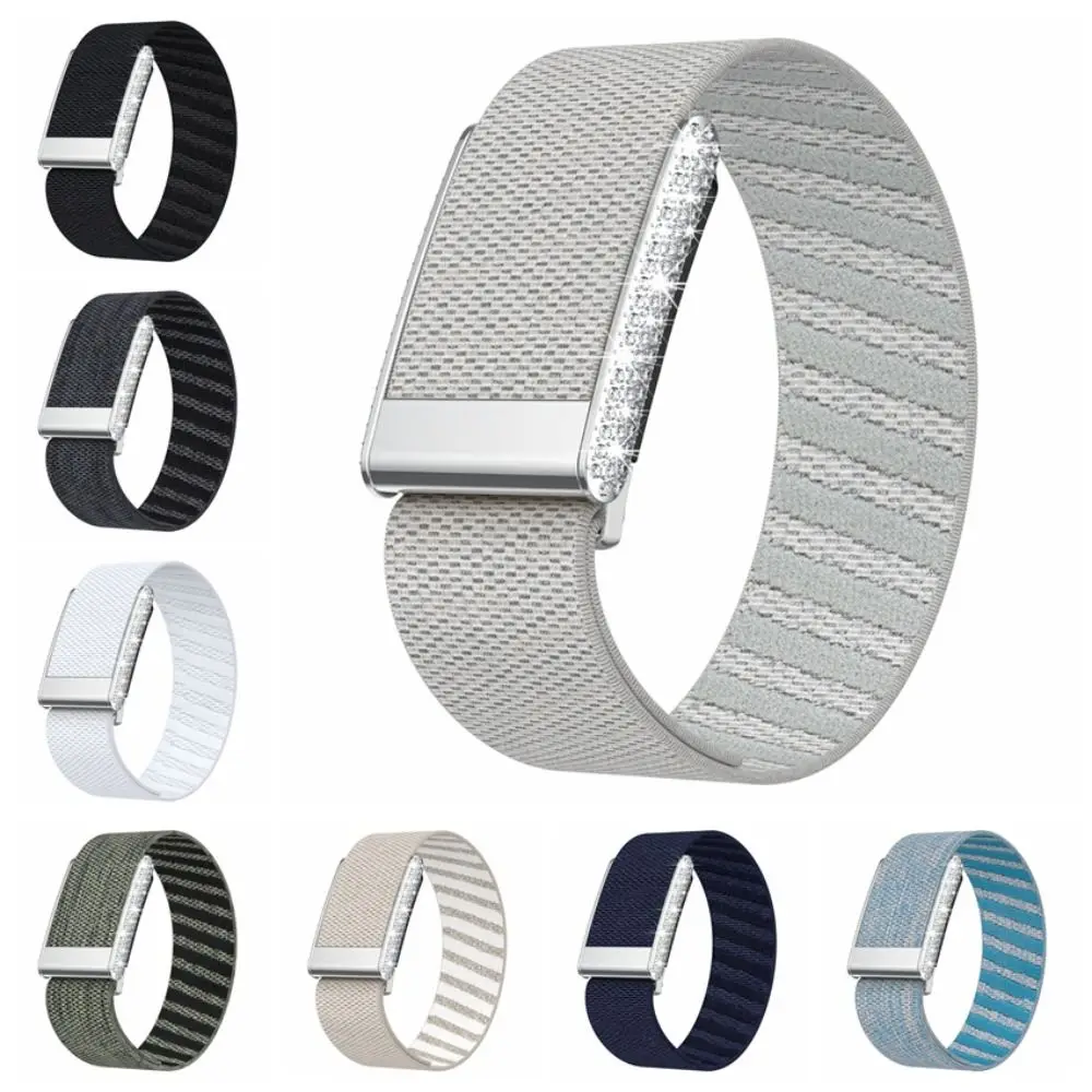 

Nylon Sport Band Adjustable Diamond Bumper Case Replacement Wristband Breathable Fitness Tracker Strap for Whoop 5.0 One/Peak