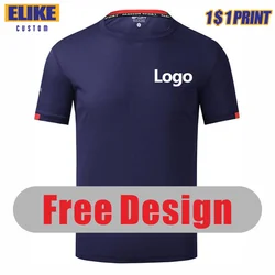 ELIKE Quick-Drying Breathable Sports T Shirt Custom Logo Print Embroidery Personal Design Company Brand 8 Colors Tops S-4xl