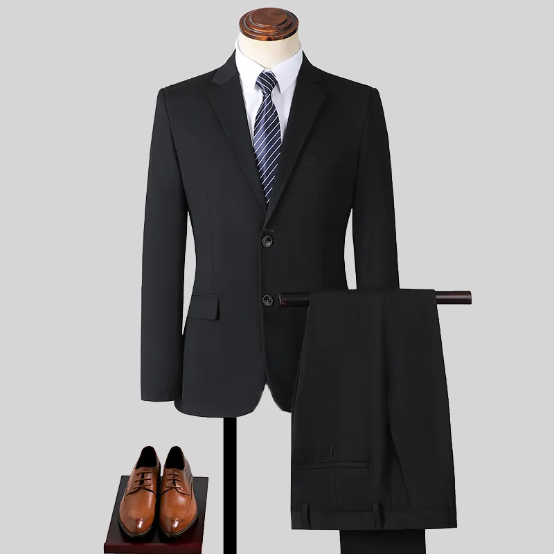 

Men's Big Tall Suit Set 3-Piece Formal Office Wedding Groom Work Attire for Men & Women
