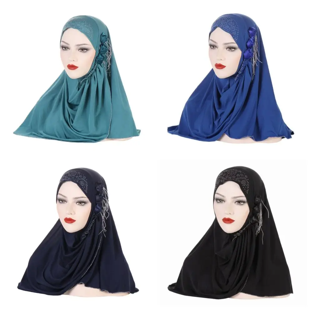 Classic Floral Women's Hijabs Modest Wear Full Cover Islamic Headscarf Elegant Prayer Hijab Muslim Hijab Ladies Scarf