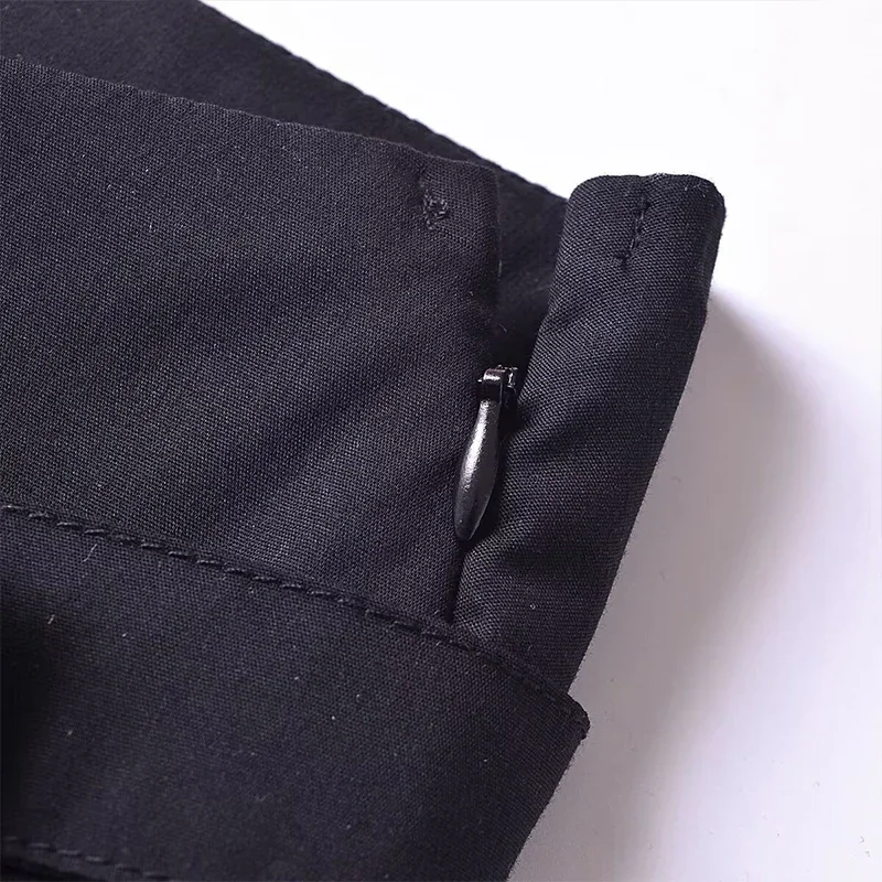 Women Fashion With Belt Black Pleated Side Zipper Mini Skirts Shorts Vintage High Waist Female Chic Lady Shorts