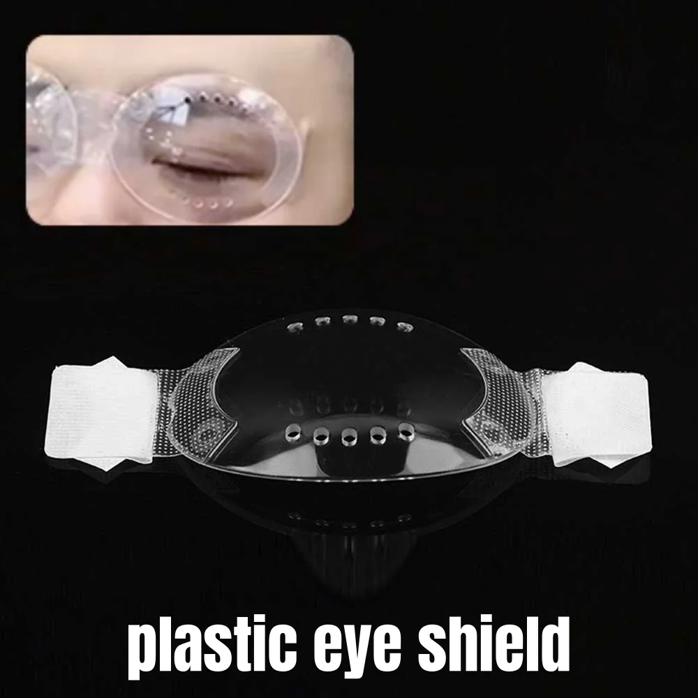 10-50pcs Self-adhesive Tape Eye Goggle Use After Surgery Plastic Eye Shield Medical Transparent Ellipse Safety 5 X 7cm Multihole