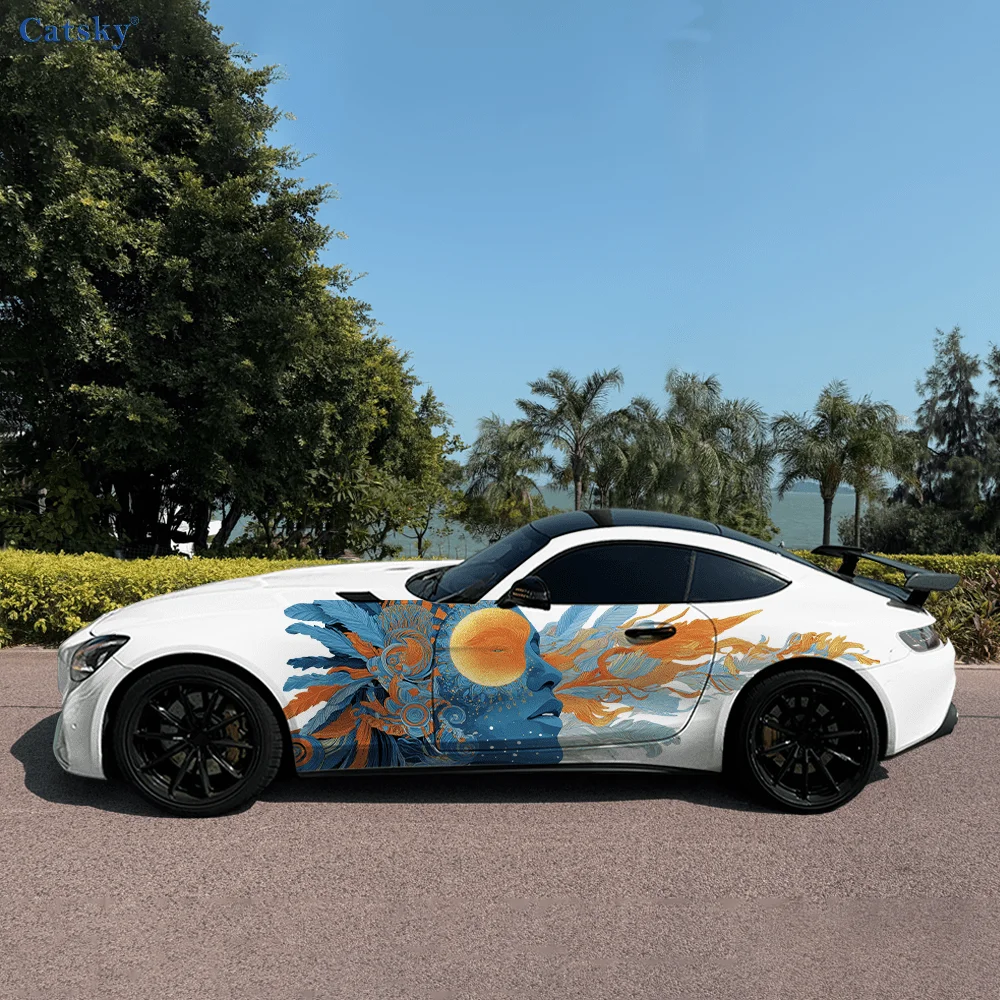 

Mysterious Ancient Man Car Vinyl Wraps Decal Self-adhesive PVC Sticker Suitable for Trucks SUV Decoration Auto Accessories Gift