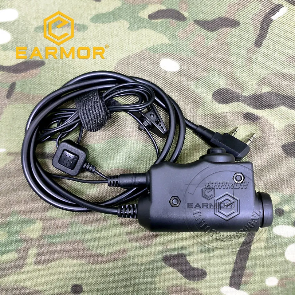 OPSMEN-adaptador Earmor M52 PTT Airsoft, auriculares tácticos PTT Kenwood Midland, ampliar la combinación de botones de línea de dedo