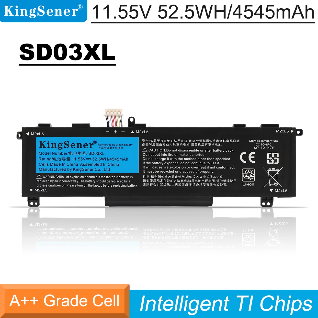 

KingSener SD03XL Laptop Battery For Omen 15 2020 15-ek0000 15-en0000 HSTNN-OB1R L84357-AC1 L84394-005 15-ek0001TX 15-ek0011TX