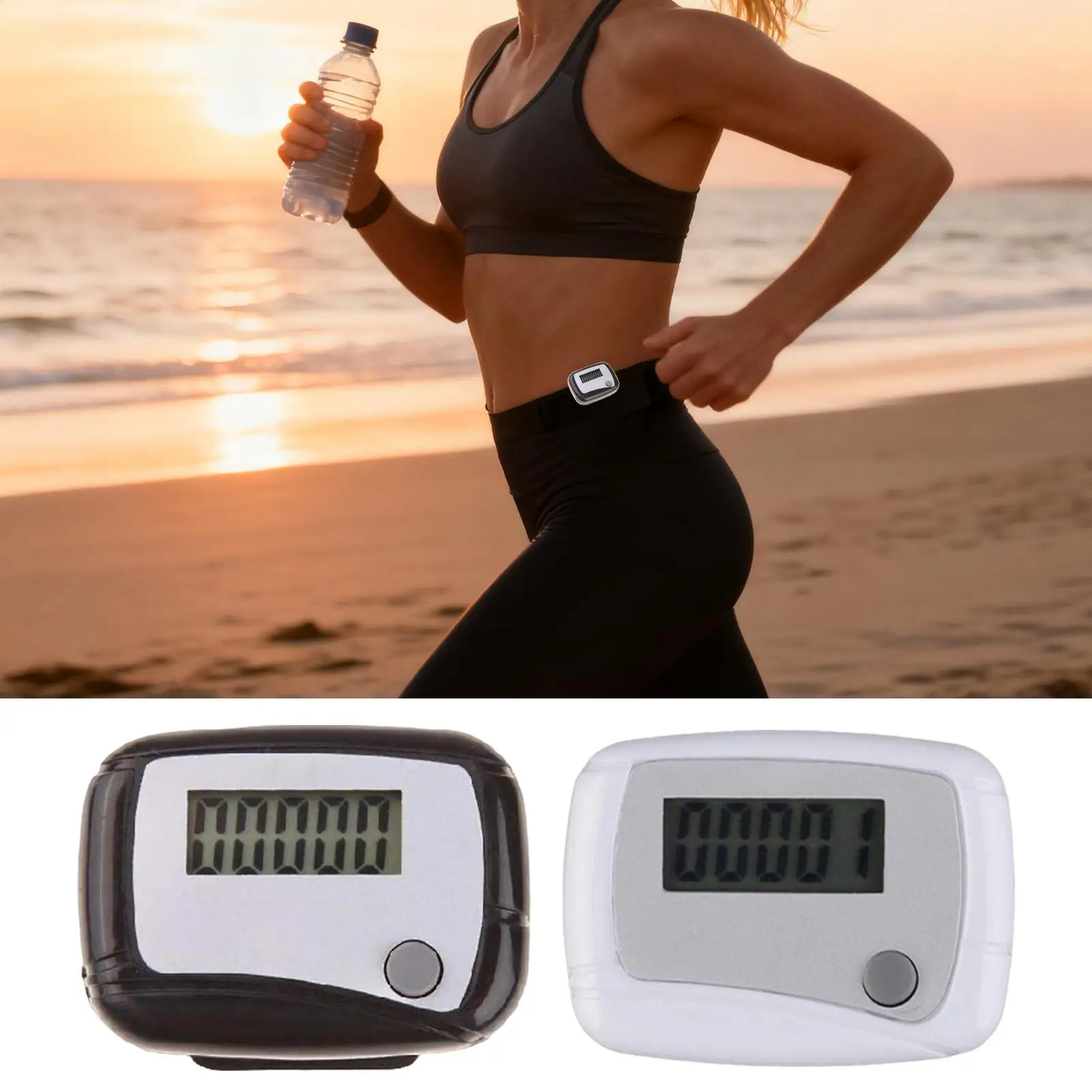 Step Counter for Walking LCD Calorie Monitor Small Fitness Counter Step Trackers for Daily Travel Running Jogging Walking Hiking