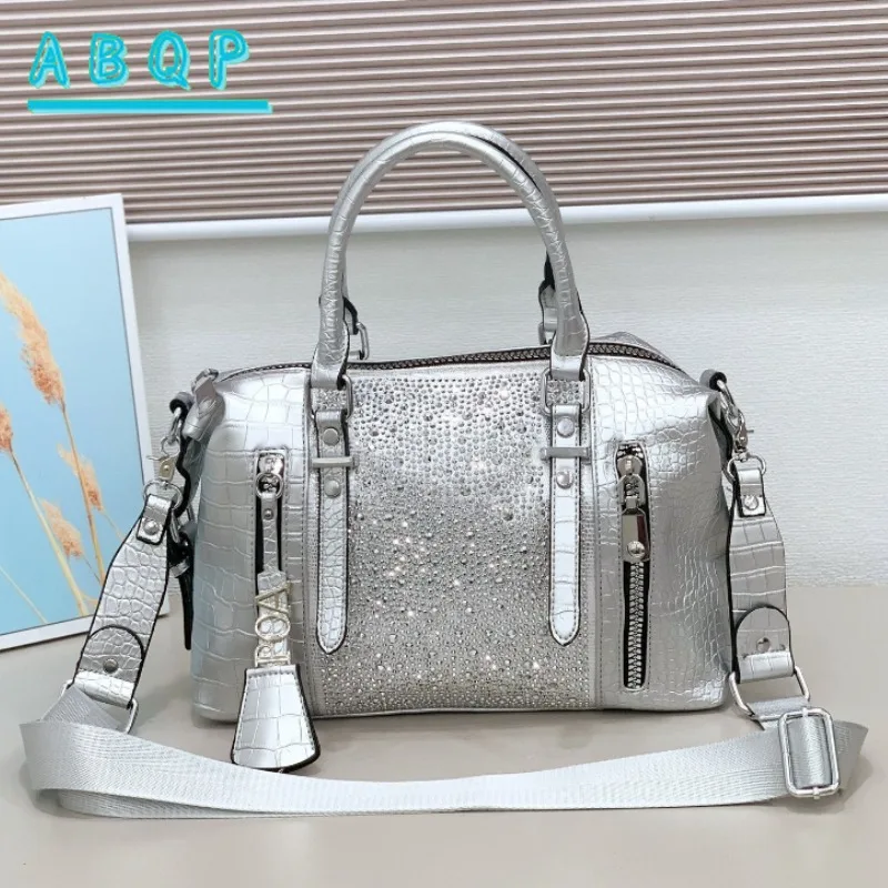 Women's Diamond-studded Handbag, Stylish Diamond-studded Women's Single-shoulder Crossbody Bag, Luxury Brand Fashion Handbag
