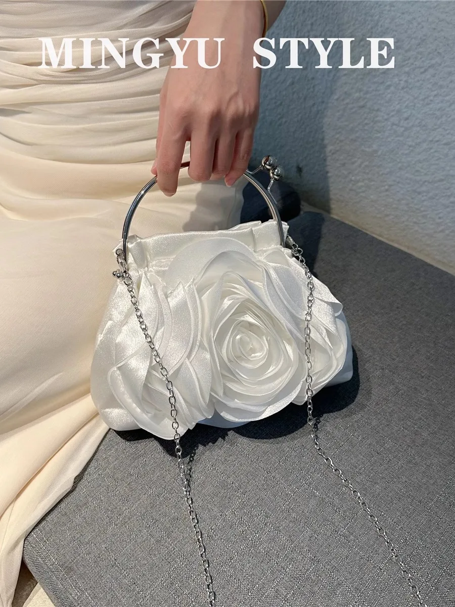 

Fairy Flower Small Handbag Women's Evening Dress Handbag Retro Banquet Match Bag Ancient Style Hanfu Carryall
