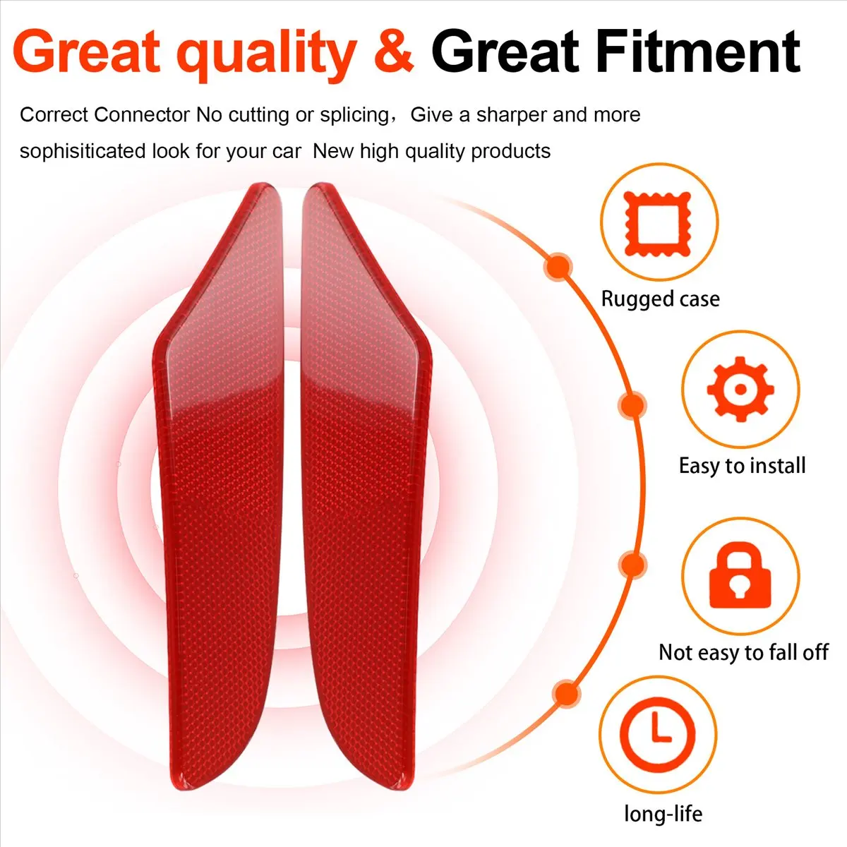 #16H (Silver & Black)For Nissan Car Rear Bumper Fog Lamp Light Safty Reflector Panel Trim,Automotive Parts & Accessories