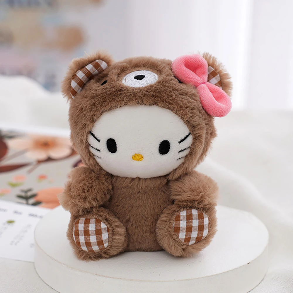 

Sanrio Kawaii Plush Keychain Doll Hello Kitty My Melody Kuromi Cinnamoroll Cartoon Animal Stuffed Pendant Backpack Decoration