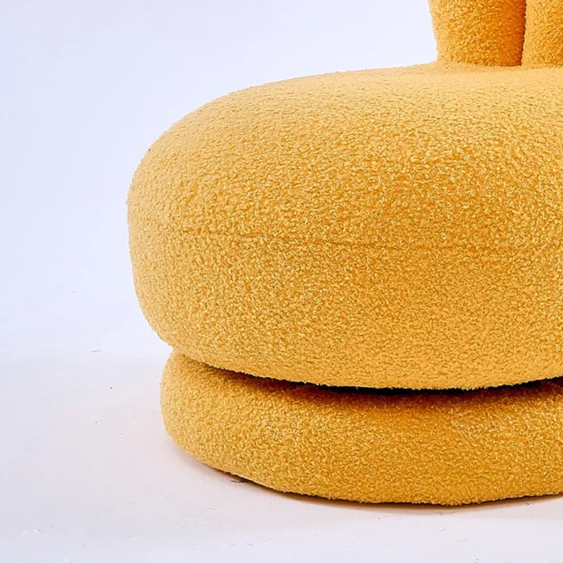 Lamb Plush Single Sofa Children\'s Rotatable Cartoon Cute Small Stool Leisure Seat Furniture Footrest Seat Puffs Dresser Chair