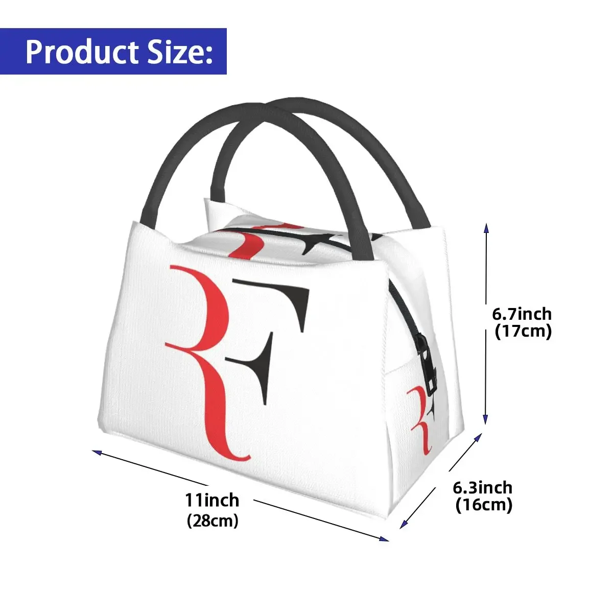 Roger Federer (5) Lunch Bags Insulated Bento Box Resuable Lunch Tote Picnic Bags Cooler Thermal Bag for Woman Kids School