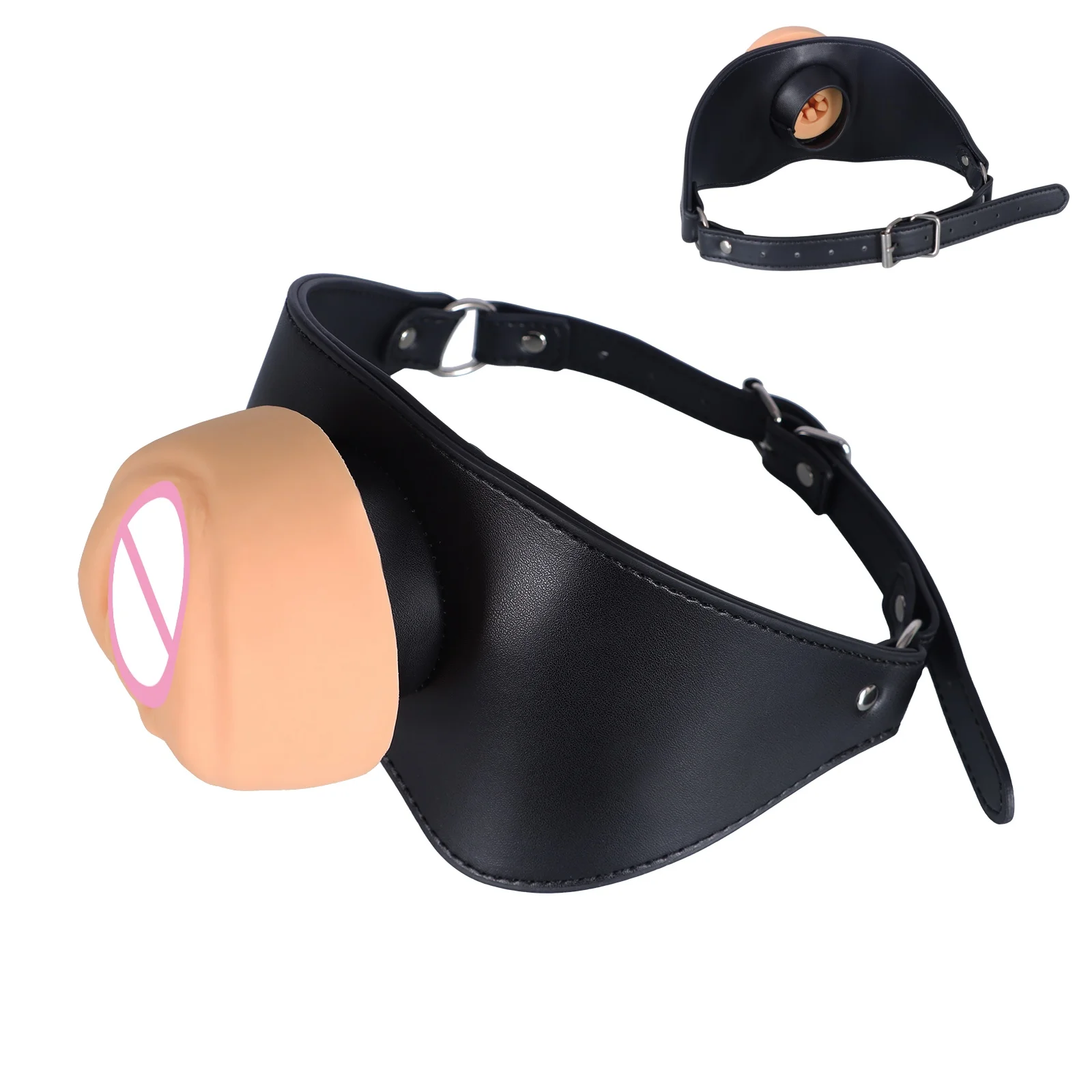 Adult Masturbator Silicone Bondage Open Mouth Gag Sex Toys For Masturbators Pocket Pussy Realistic Vagina Blowjob Masturbation