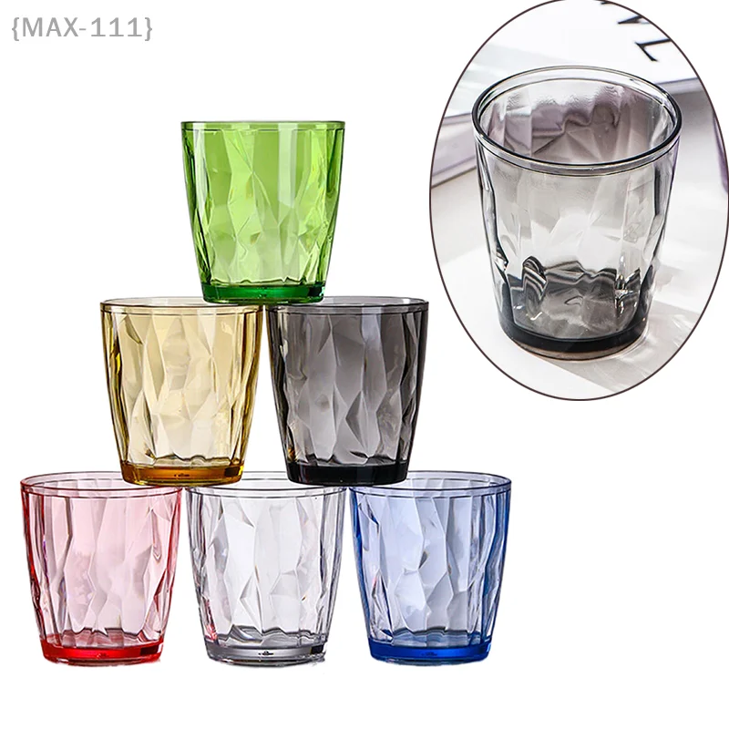 

{MAX-1111}Acrylic Drinking Glasses Shatterproof Water Tumblers Unbreakable Reusable Beer Champagne Cup Dishwasher Safe For Party
