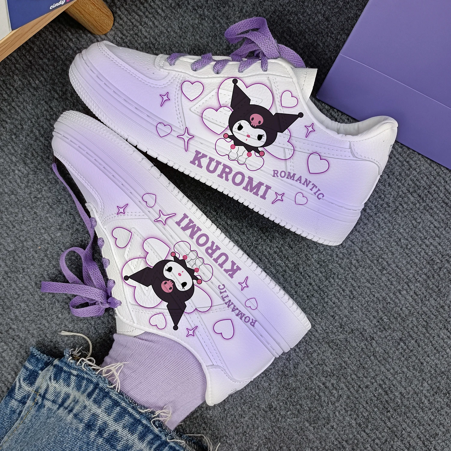 New cartoon Kuromi princess cute Casual shoes soft sports shoes for girlfriend gift EU size 35-44