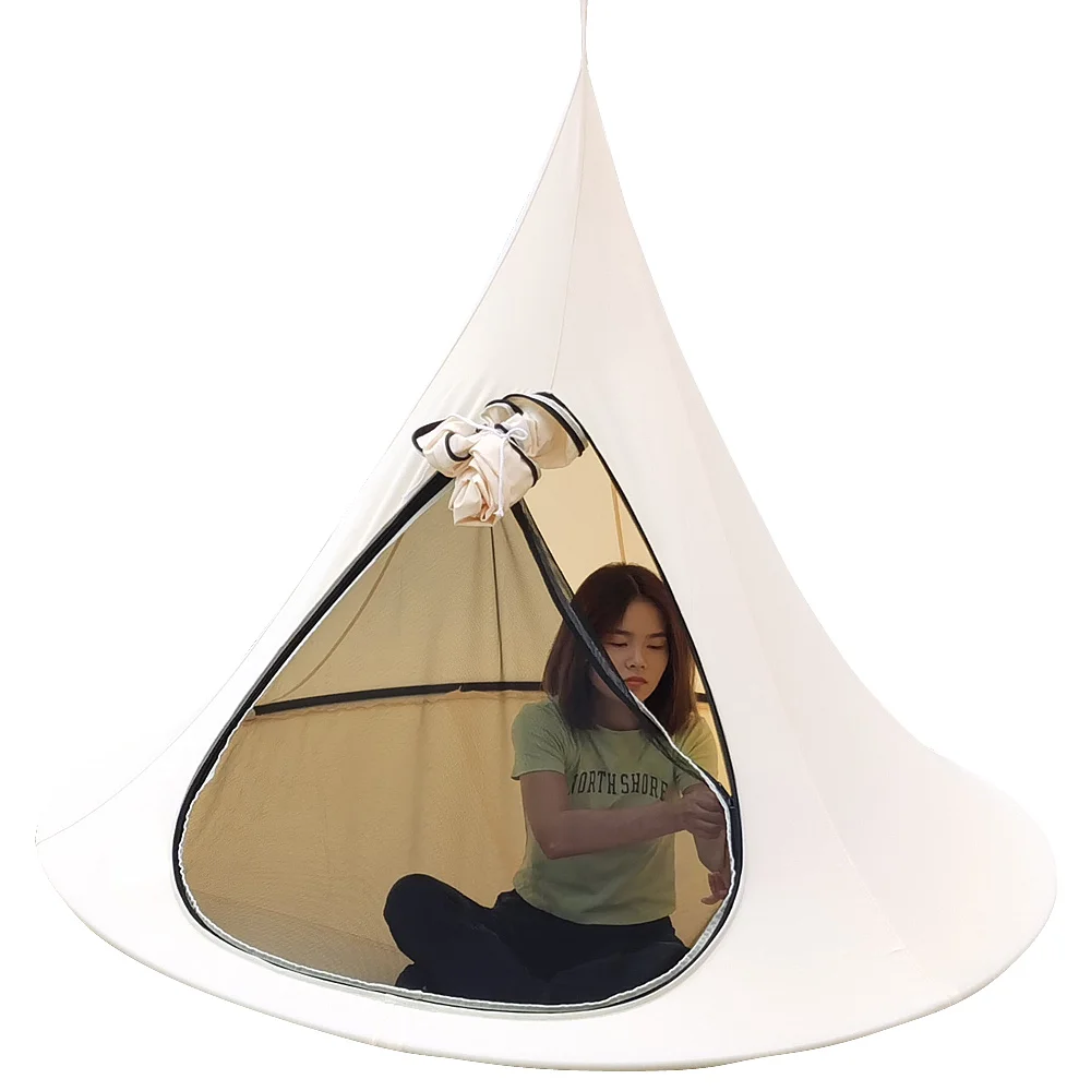 Mosquito Net UFO Shape Teepee Tree Hanging Swing Chair for Kids & Adults Indoor Outdoor Hammock Tent Patio Furniture Camping