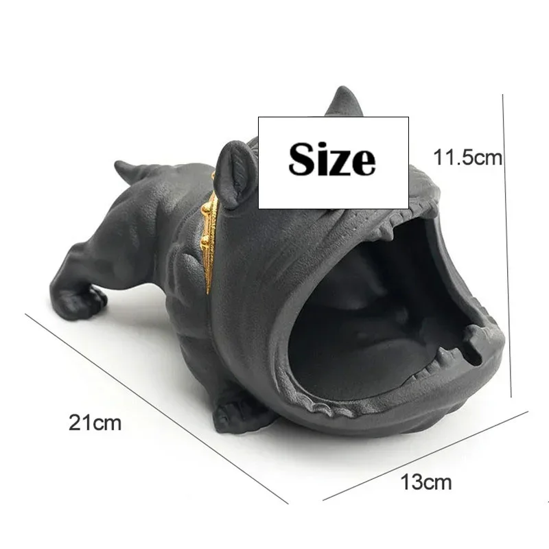 Creative Ceramic Dog Shape Office Ashtrays Smoking Ash Tray Cigarette Holder Desktop Storage Organizer Office Home Ornament Gift