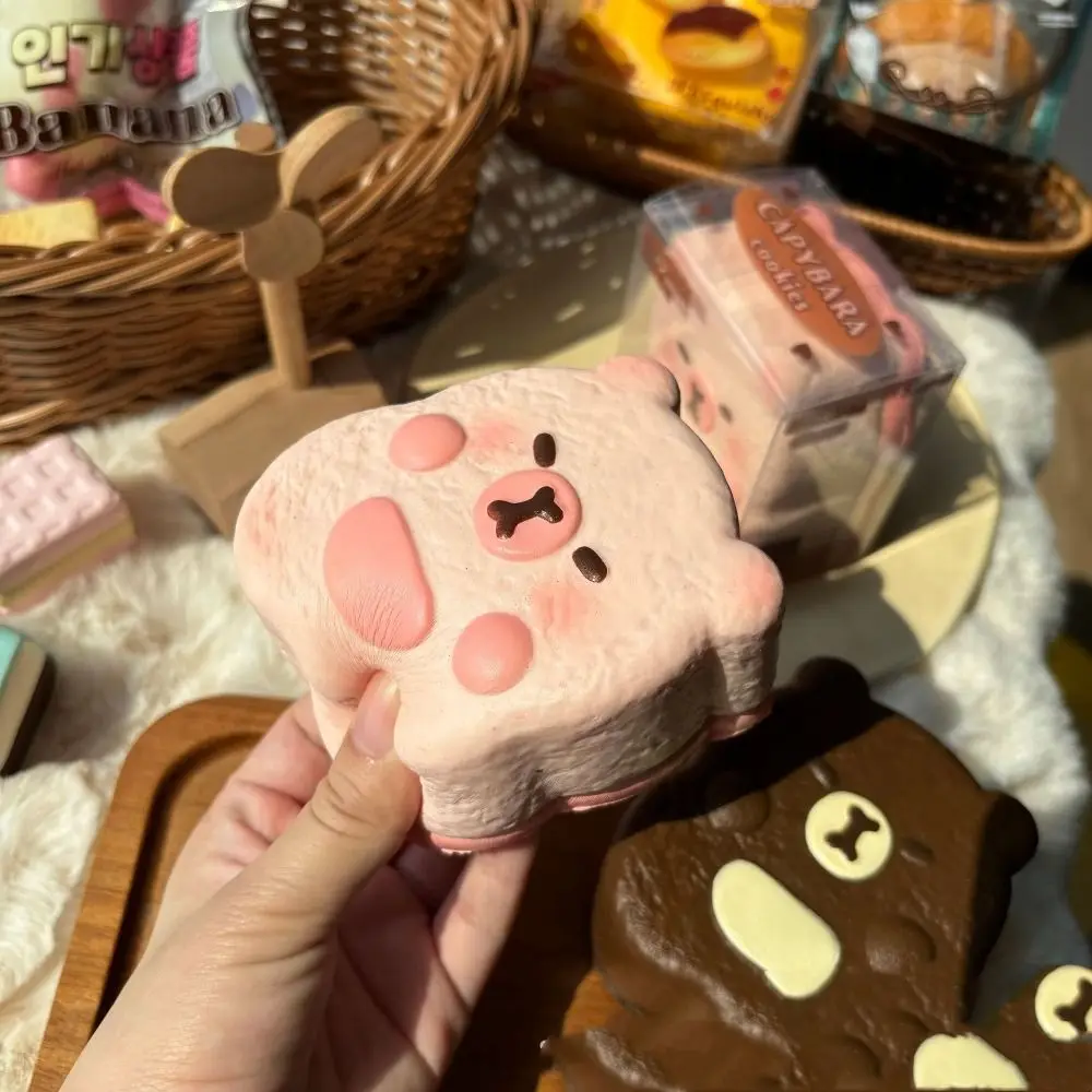 Capibara Cookie Vent Spremere Giocattoli Super Soft Rimbalzo lento Simpatico animale Pizzico Giocattolo Interessante rilassato Cartoon Pizzico Giocattolo
