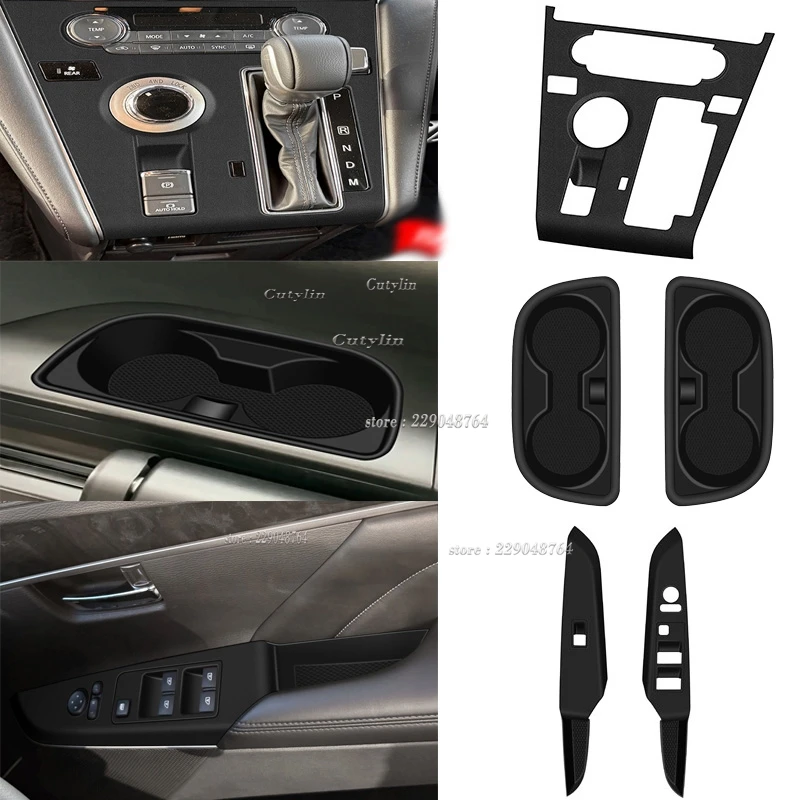 RHD for Mitsubishi Delica D:5 2023 2024 2025 Silicone Third Water Cup Cover Window Lifer Switch Gear Shift Interior Accessories