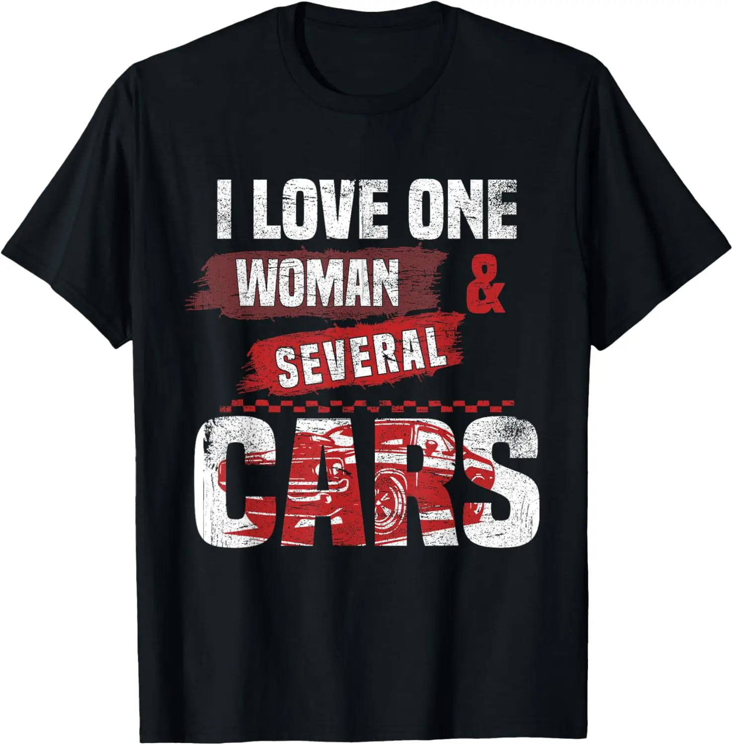 أنا أحب امرأة واحدة ومتعددة سيارات تي شيرت