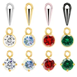 316L Surgical Steel CZ Zircon Crystal Pendant Tragus Cartilaged Piercing Accessories Body Jewelry for Women Men 0.8/1.0/1.2mm