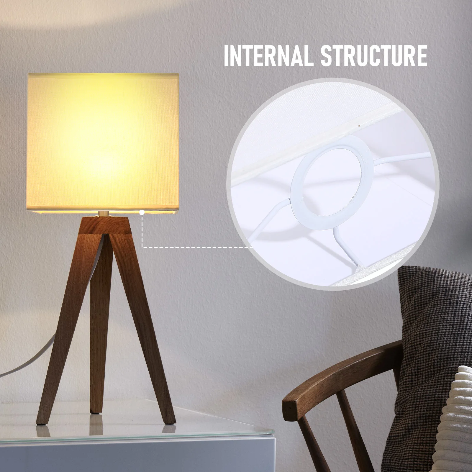 

Rectangle Lampshade Fabric Dust Resistant Easy Remove Table Lamp Hanging Lampshade Accessory Lamp Shades Table Light Accessories