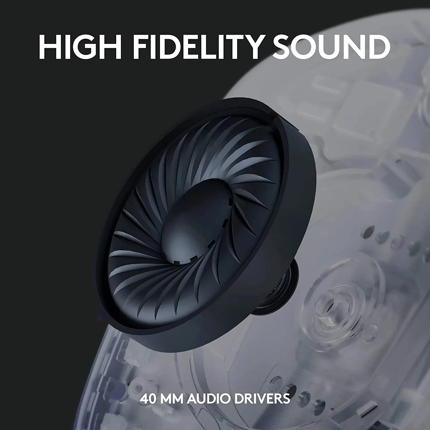 لوجيتك G435 سماعة ألعاب لاسلكية فوق الأذن سماعات بلوتوث فوق الأذن 2.4 جيجا هرتز وضع مزدوج مدمج ميكروفون مزدوج الشعاع