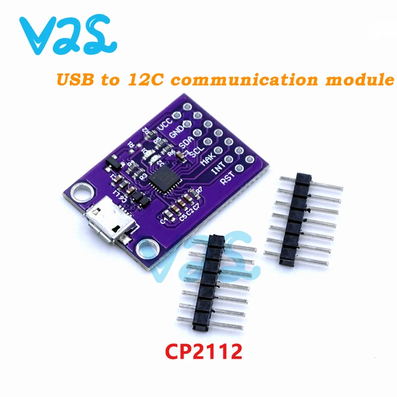 1pcs-10pcs CP2112 Debug Board USB to SMBus I2C Communication Module 2.0 MicroUSB 2112 Evaluation Kit for CCS811 Sensor Module