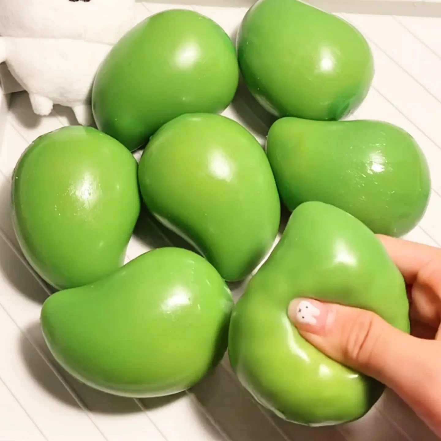 Ultra Soft Temperature Changing Mango Maltose Handmade Ball Slow Rising Deformable Squeeze ASMR Sensory Accessory Stress Relief