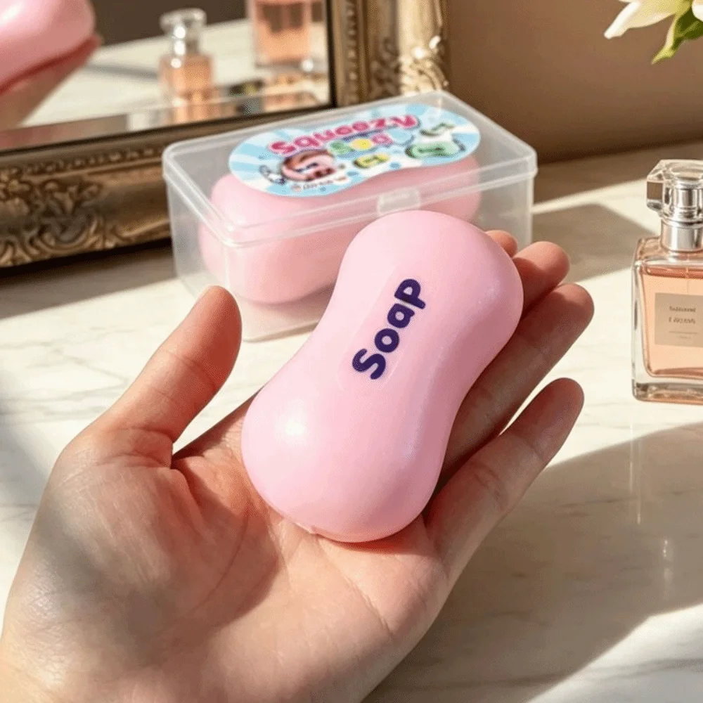 Wax Coating Crunchy Soap Squeeze Toy Sensory Fidget Sound Crispy Soap Ball Squishy Finger Relax Pinch Crunchy Fidget Toy