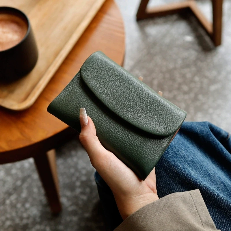 تتفاعل قصيرة السيدات محفظة جلدية عادية جلد طبيعي محفظة نسائية للعملات المعدنية حامل بطاقة الائتمان النساء محافظ صغيرة جلد البقر حقيبة صغيرة