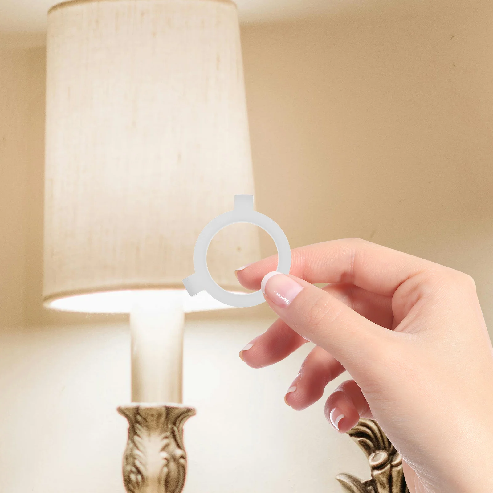 10 Pcs Lamp Socket Holder Lampshade Adapter Ring Accessories Threaded Rings Reducer White Size Reducers Light Fitting