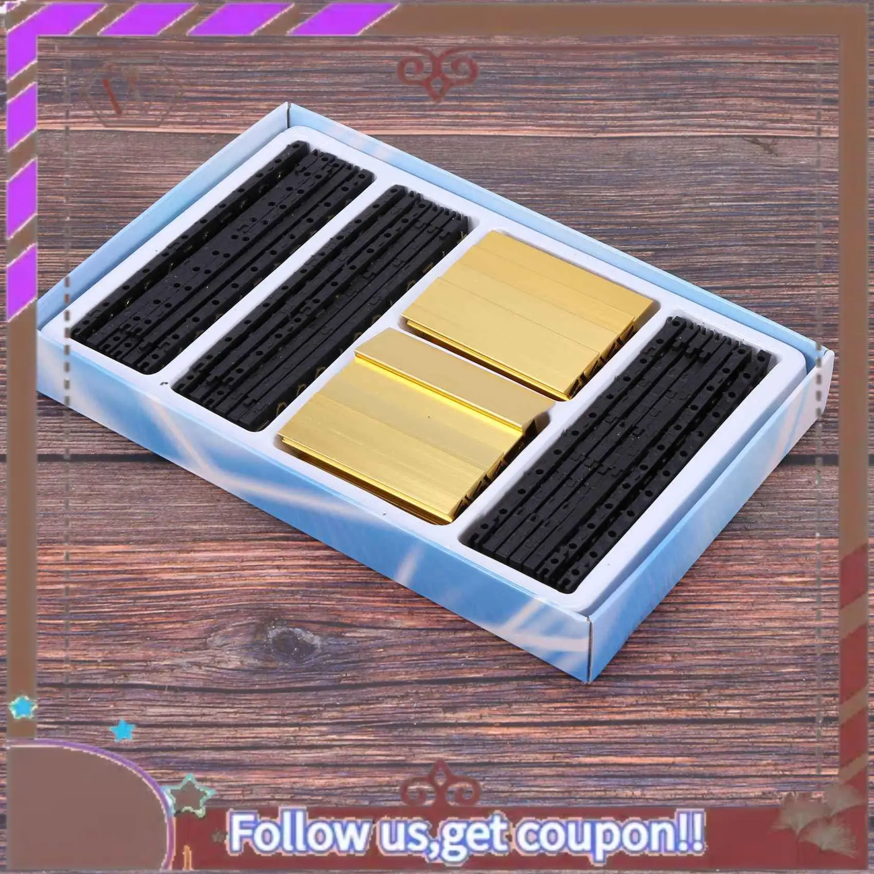 مجموعات ABBG-57 المعدنية ذات اللون الذهبي والأرقام العربية معًا بطاقات الأسعار