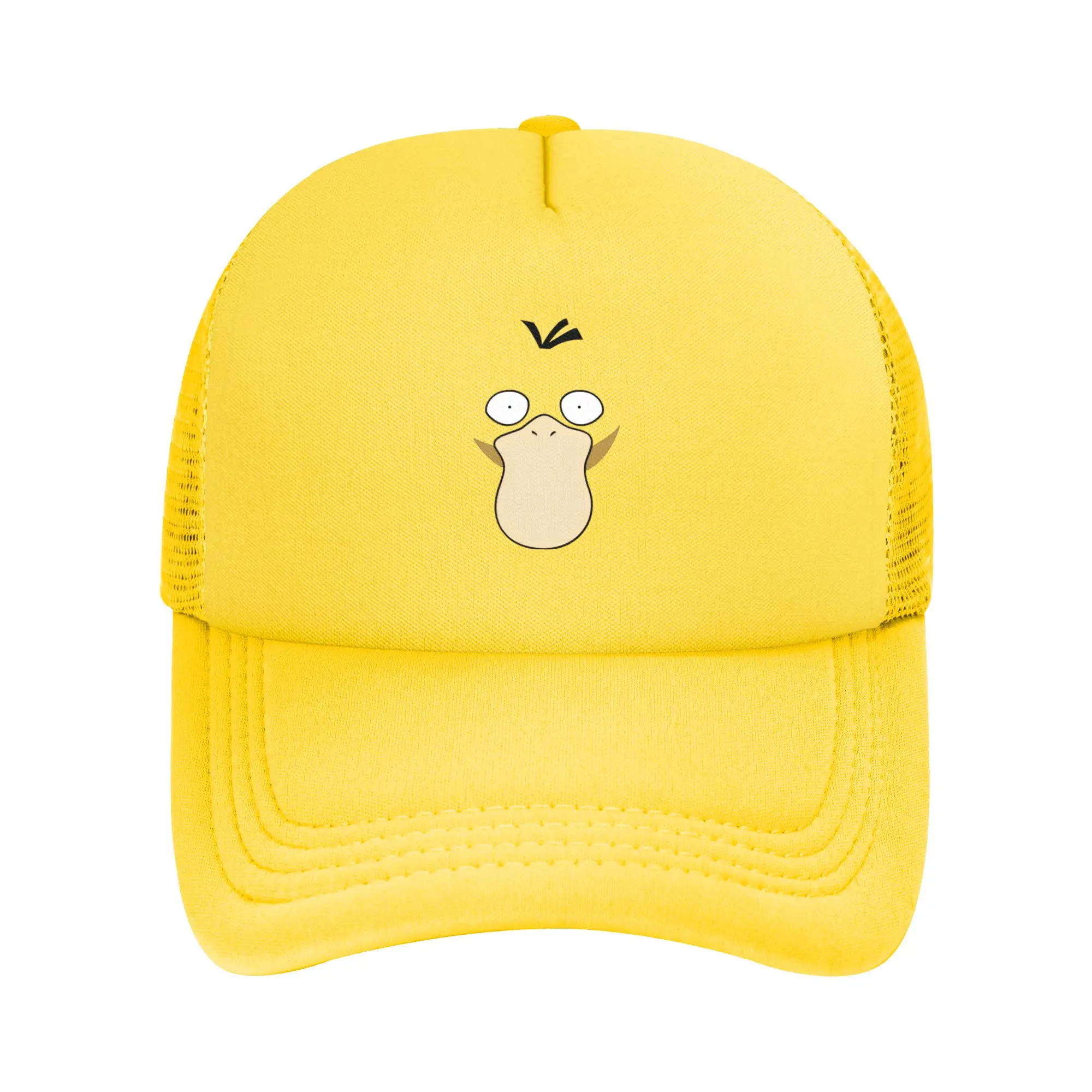 Pokemon Gelbe Ente Psyduck Trucker Caps Mesh Baseballkappe Polyester Dad Hat Trucker Hut Verstellbare Sportkappe Sommer