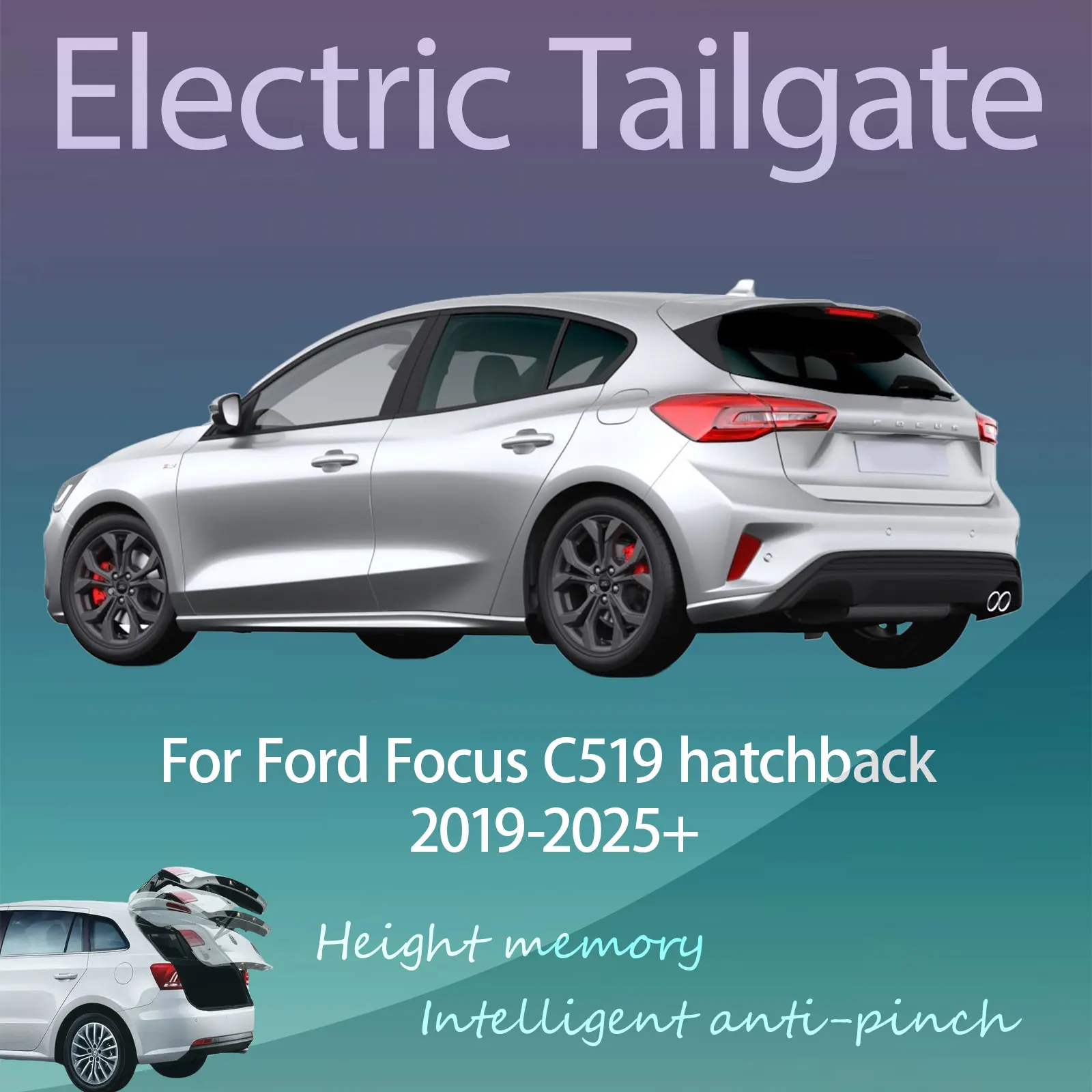 For Ford Focus Mk IV C519 Hatchback 2018-2025 Electric Tailgate with Sensor Trunk Anti-pinch Memory Height Intelligent Operation