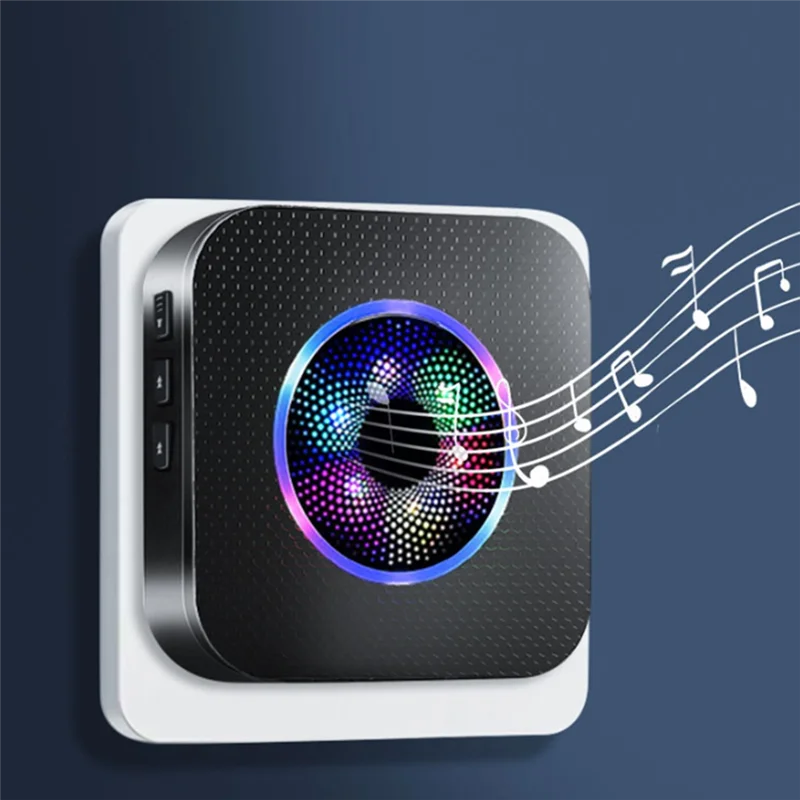 Color Visual Wireless Doorbell, Flashing Light Alerts, Punch-Free For Elderly Home Use, EU Plugabgi