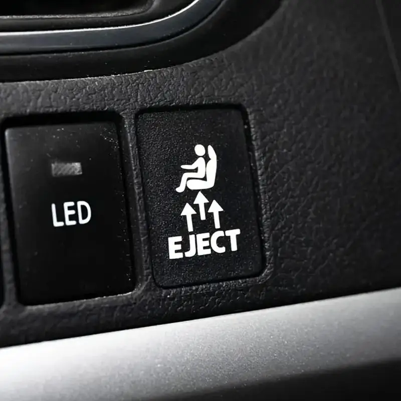

9Pcs/Set "EJECT Seat Ejection" Funny Car Stickers, Waterproof Vinyl Decals, Humorous Design for Car Window & Interior Decor
