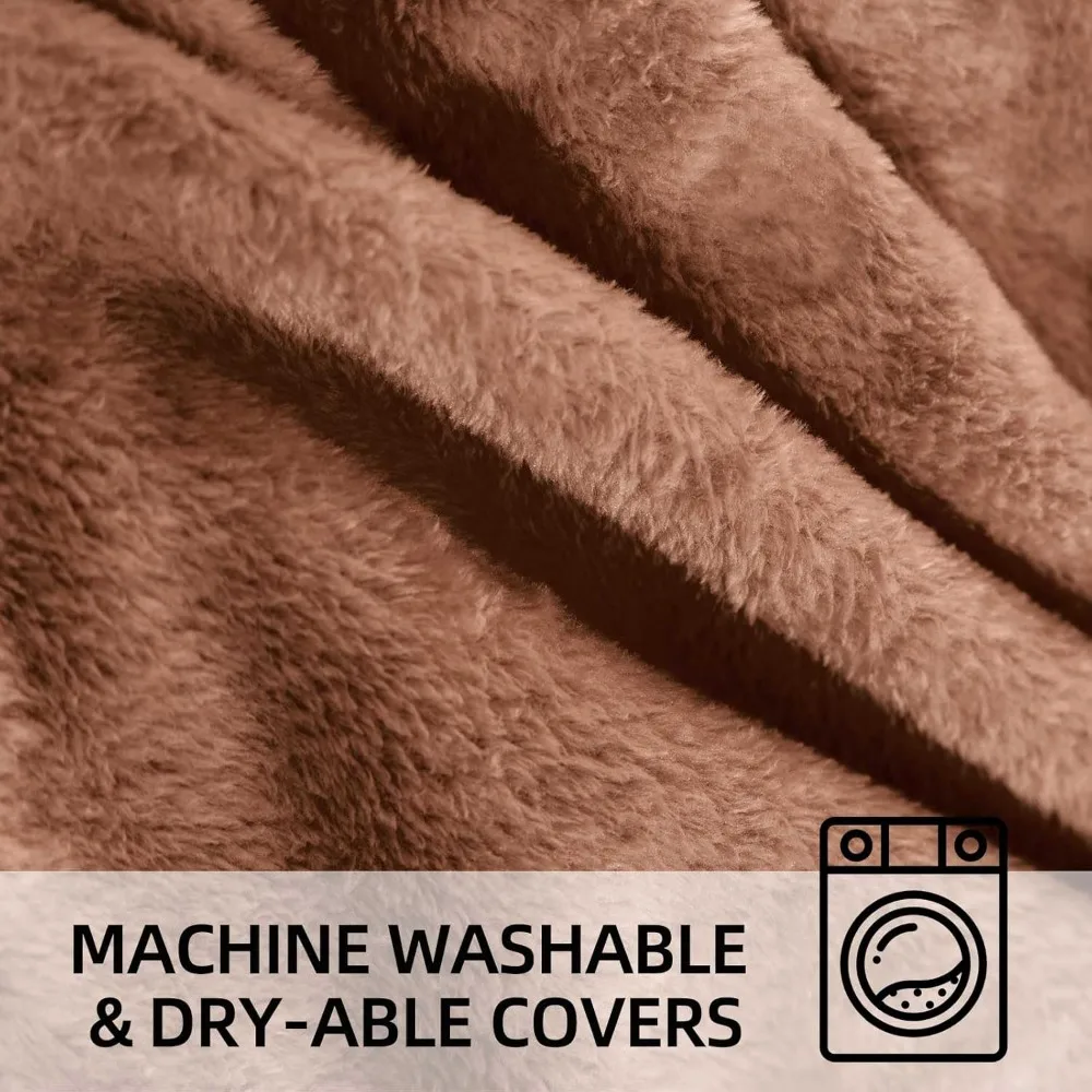 كرسي كيس فول من الإسفنج الذكي الكبير للبالغين والمراهقين، أريكة مستديرة بطول 3 أقدام مع غطاء فانيلا ناعم قابل للإزالة، مثالي للاسترخاء #6