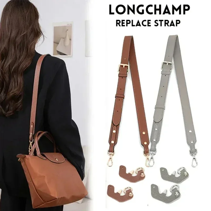 Nowa torba regulowany pasek na ramię dla Longchamp mały krótki rama do torebki zmodyfikowany pasek Messenger prawdziwa skóra
