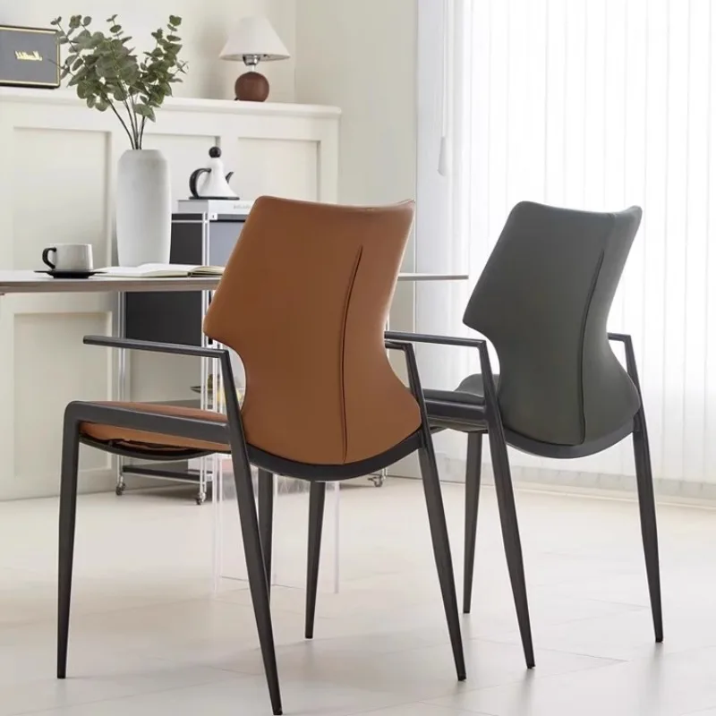 Italian modern saddle dining chair