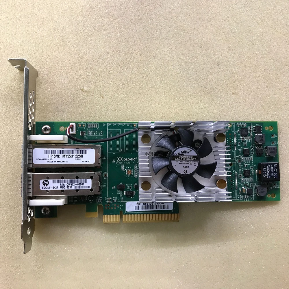 For HP QW972A 699765-001 SN1000Q QLE2662-HP 16Gb Dual port fiber optic card