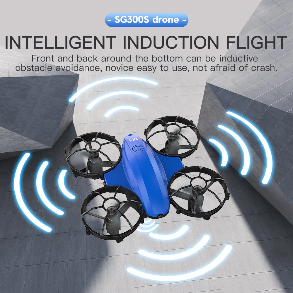 LED 360 °   Dron de caída para evitar obstáculos SG300S, modo sin cabeza de alta elevación, avión de control remoto, Dron de despegue de una tecla