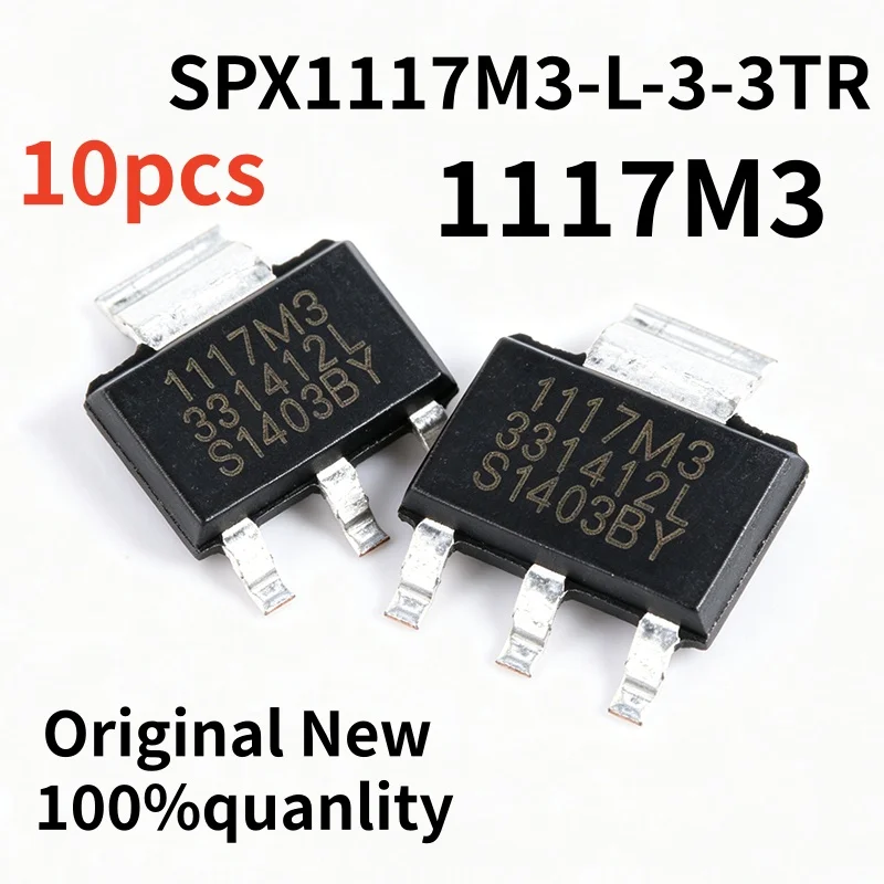 10PCS 100% brand new original 1117M3 SPX1117M3-L-3-3/TR SOT-223 linear regulator LDO chip IC
