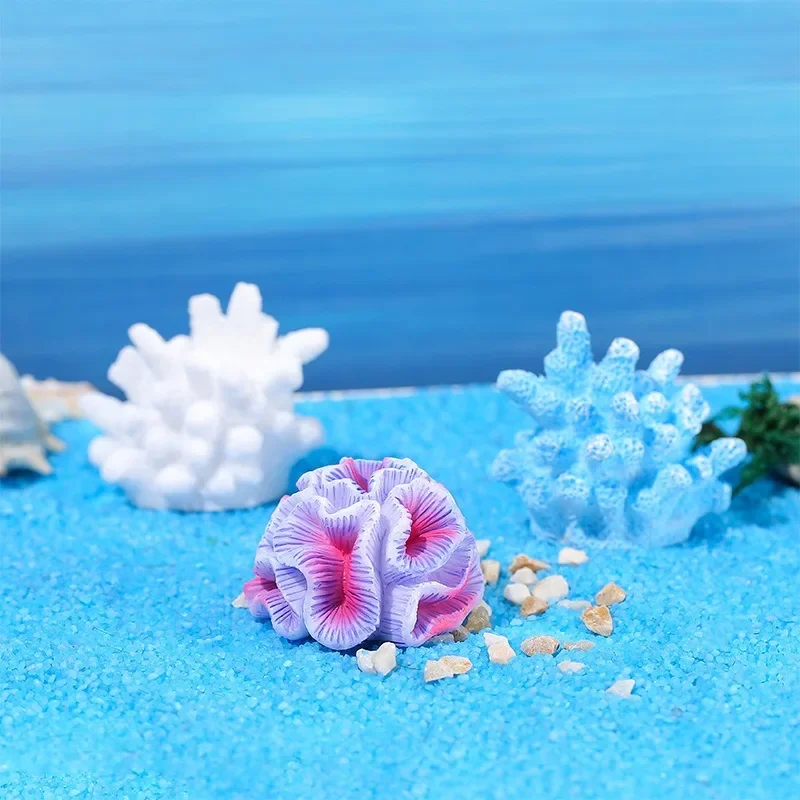 Colorful Resin Aquarium Mini Artificial Coral Reef Decoration Fish Tank Coral Stone Landscape Ornament Aquarium Accessories