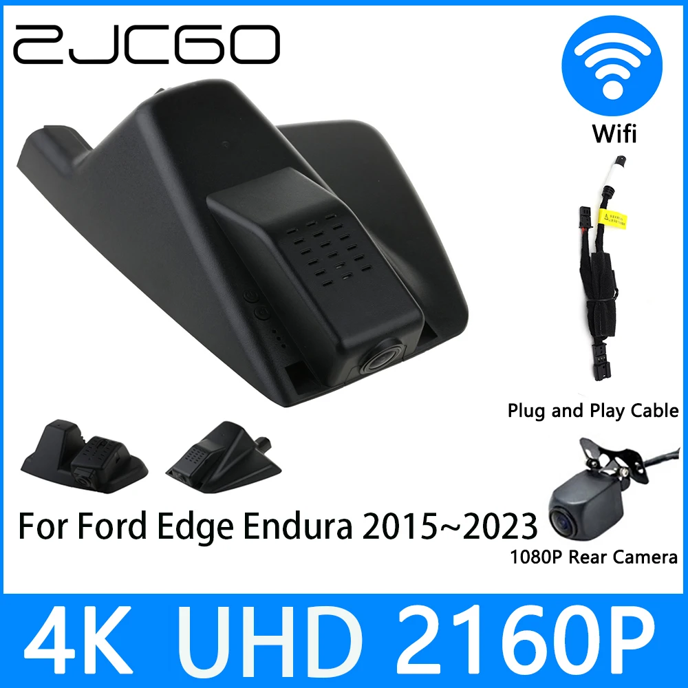 ZJCGO Dash Cam 4K UHD 2160P Car Video Recorder DVR Night Vision parking For Ford Edge Endura 2015 2016 2017 2018 2019 2020 2021