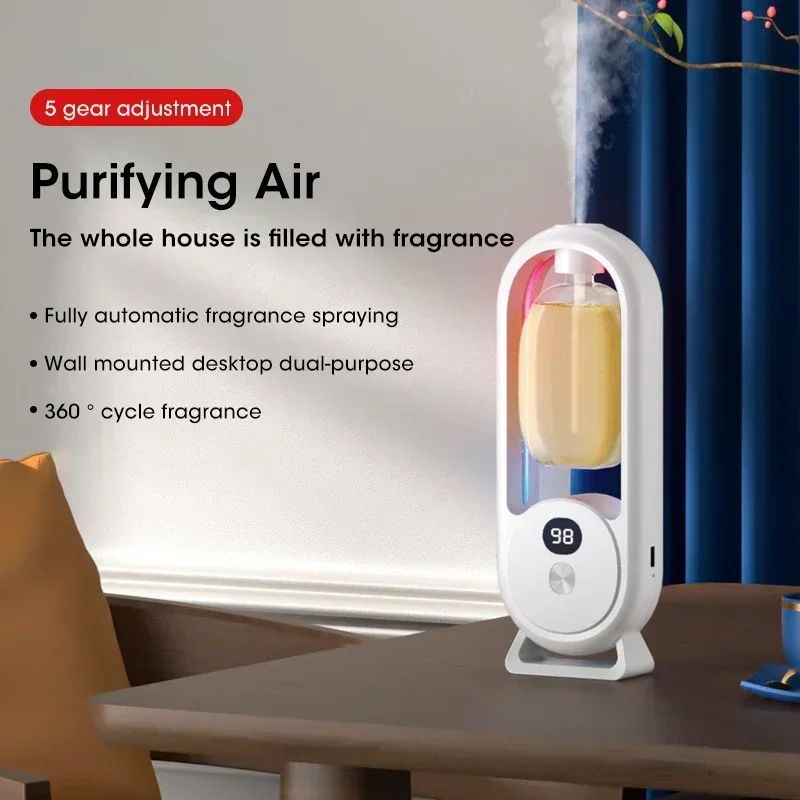 Aromatherapy Machine Automatic Spray Fragrance Household Bedroom Fragrance Machine Air Freshening Deodorizing Perfume Diffuser