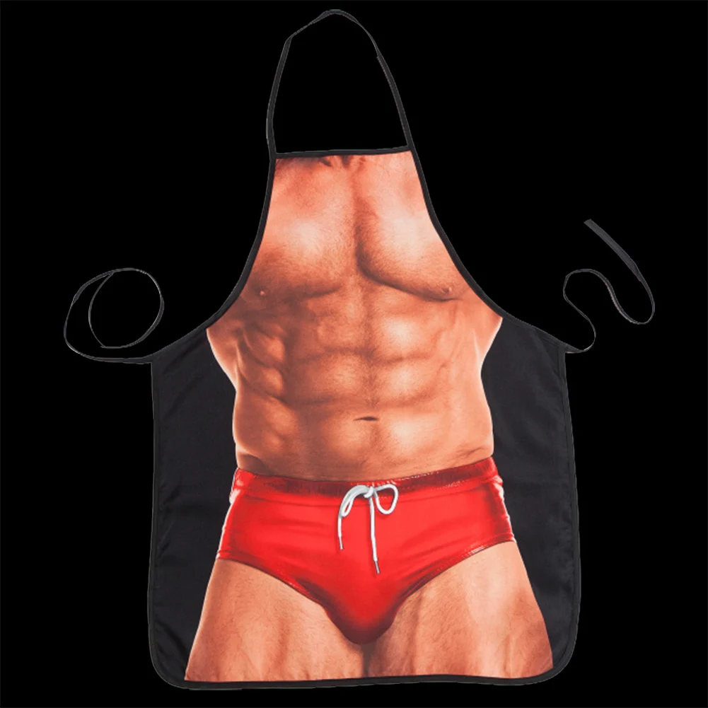 Sexy Apron Novelty Muscle Man Kitchen Cooking Grilling Apron Funny Creative Thanksgiving Christmas Gift