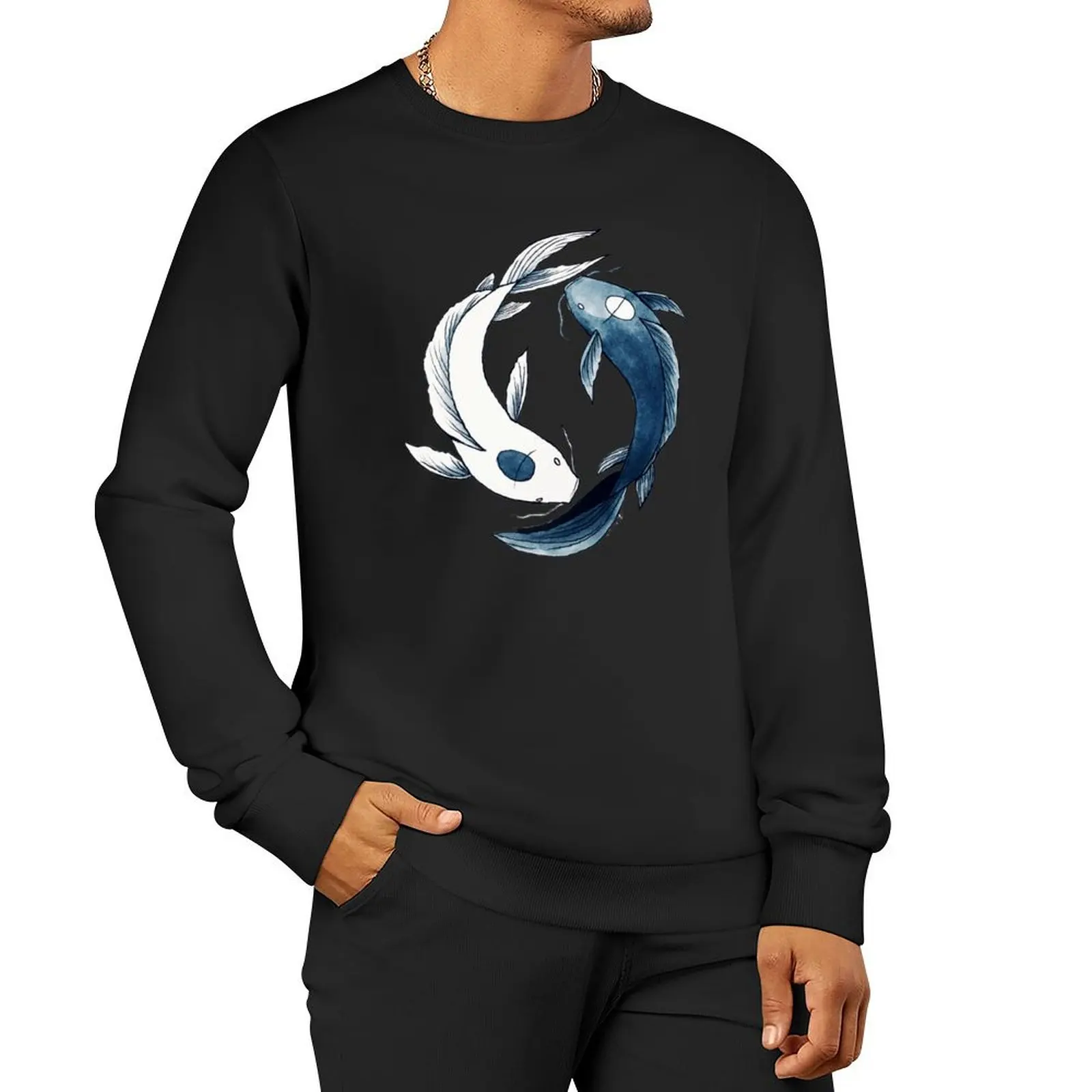 Tui and La - Yin & Yang Koi Sweatshirt men clothes anime clothing fashion men men sweatshirt