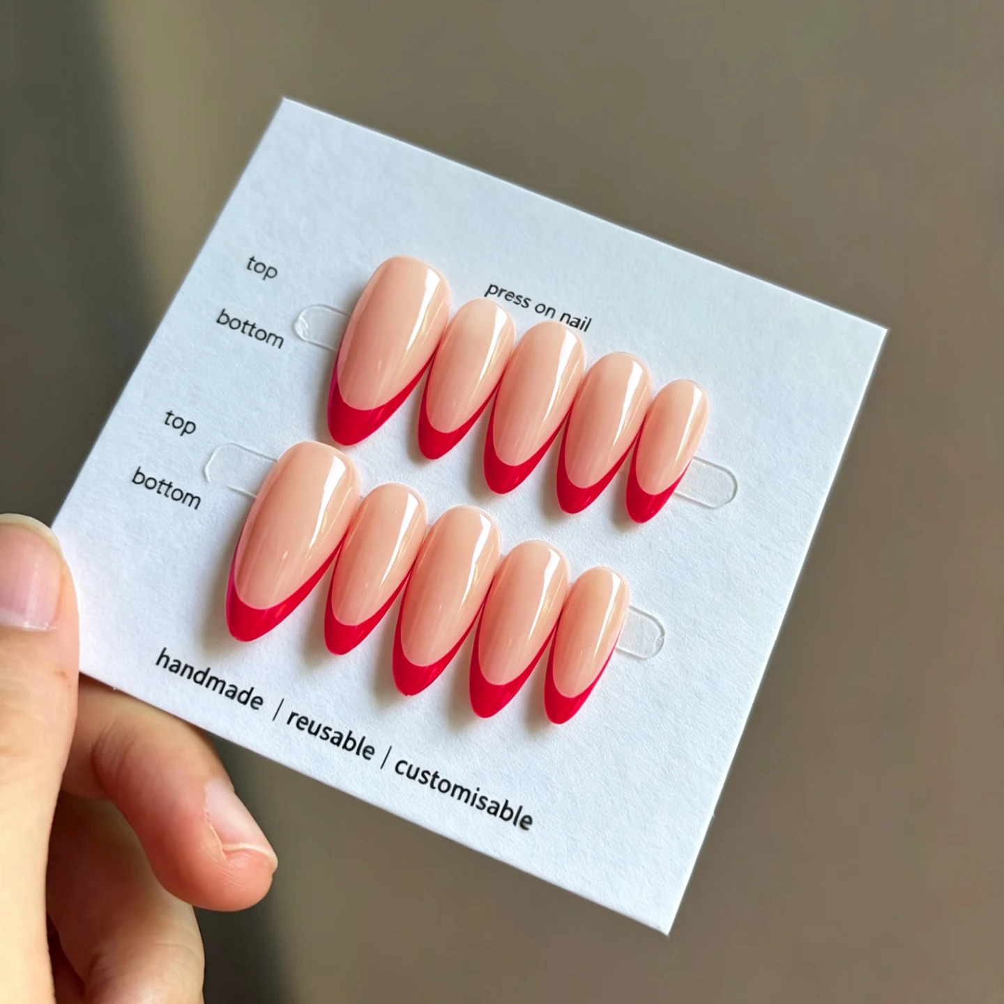 10Pcs Kuku Palsu Buatan Tangan - Press On Nail Set ulasan dan harga